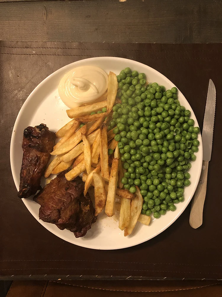 Sab's Eetoverzicht week 4/2019 7 friet met spareribs