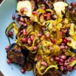 Geroosterde aubergine met kerrieyoghurt