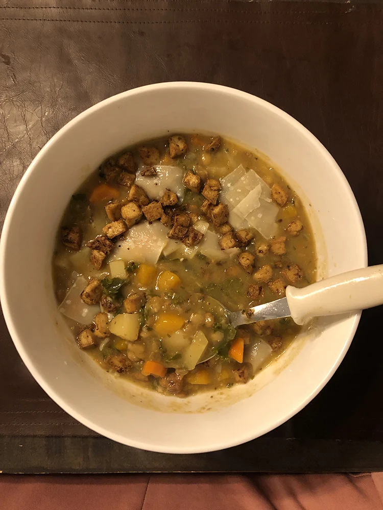 Sab's Eetoverzicht week 3/2019 4 linzensoep uit de slowcooker