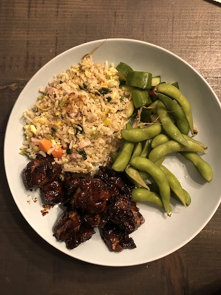 Sab's Eetoverzicht week 3/2019 2 nasi met kippendij