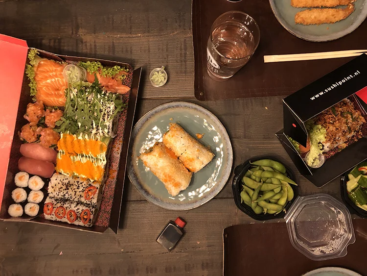 Sab's Eetoverzicht week 3/2019 1 sushi