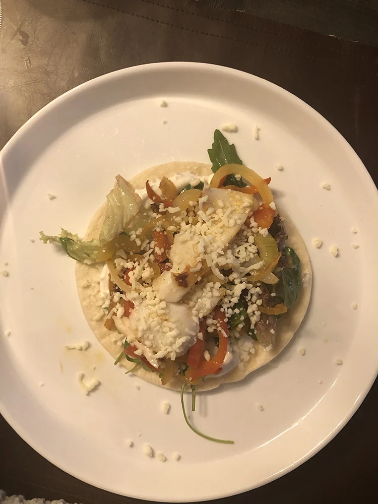 Sab's Eetoverzicht week 2/2019 4 wraps met kabeljauw