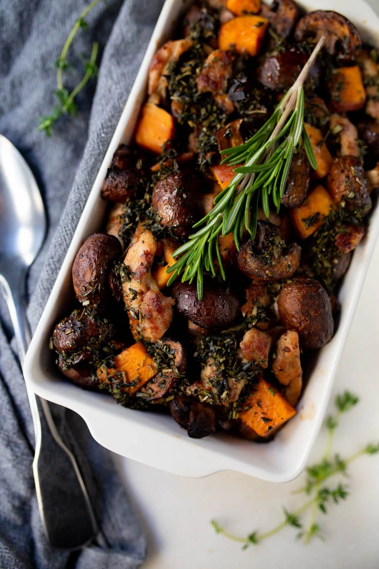 Ovenschotel met kippendijen en balsamico champignons 1 OvenschotelKippendijenBalsamicoChamp ST