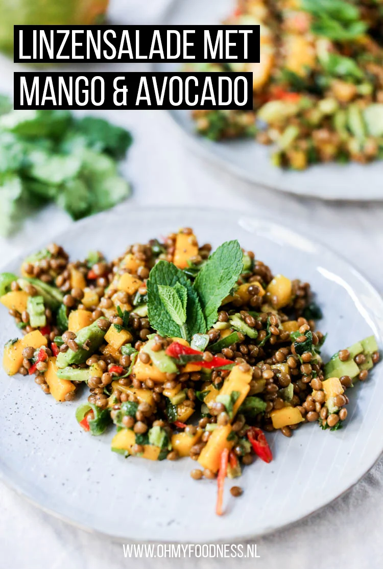 Linzensalade recept met mango en avocado 2 salade met linzen