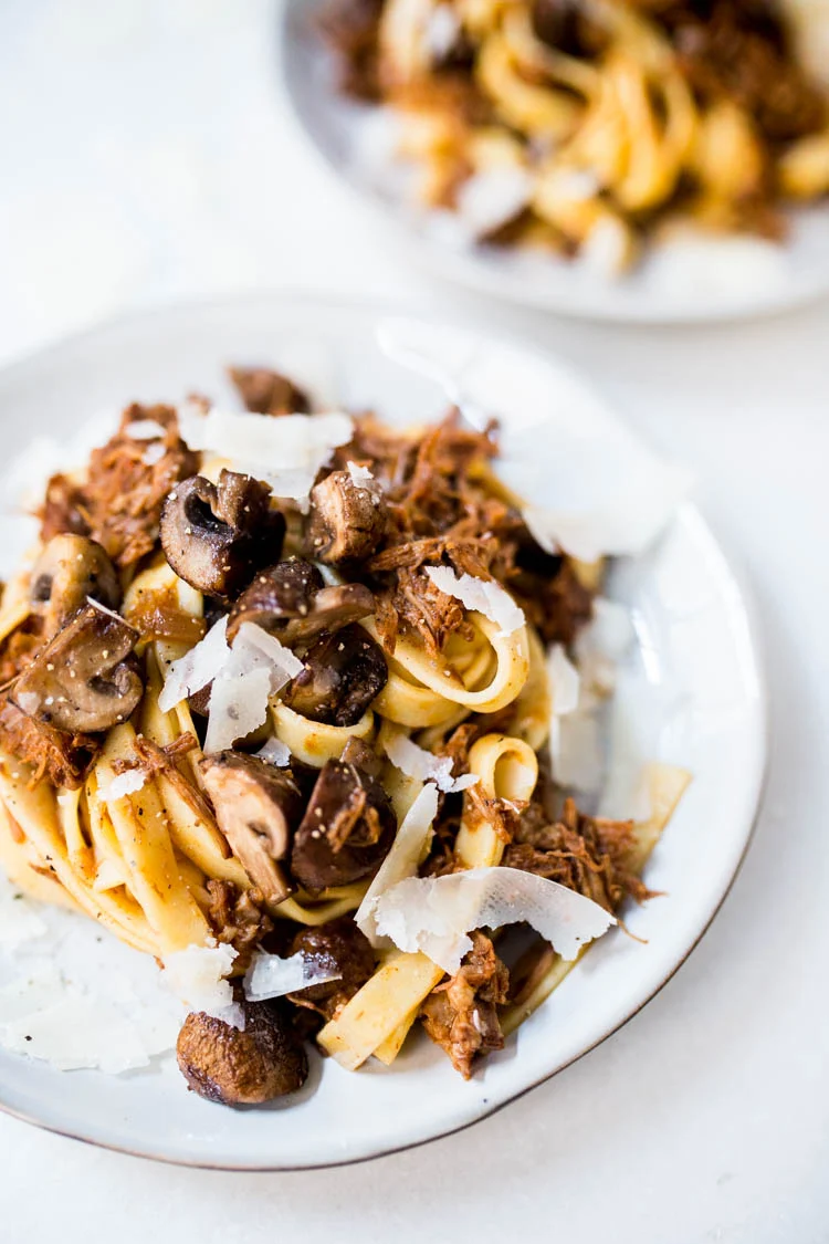 Tagliatelle met pulled pork en kastanjechampignons 1 TagliatellePulledPork ST