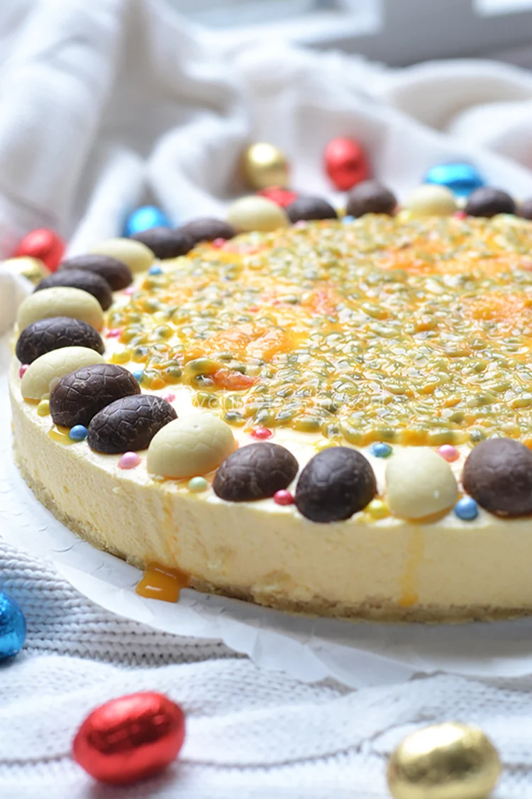 15x de fijnste recepten voor Pasen 15 Mango kwarktaart met paaseitjes