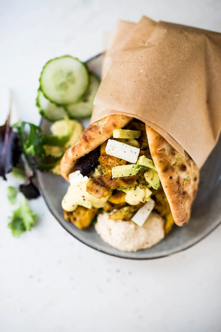 Naanwraps met gegrilde kerriekip en hummus 1 NaanWrap met Gegrilde KerrieKip ST 2