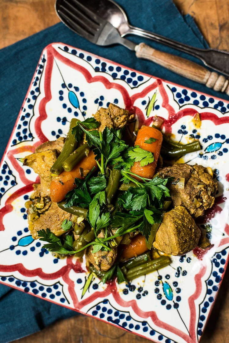 Marokkaanse lamsstoof uit 'Uit de keuken van Fatima' 2 Marokkaanse lamsstoof