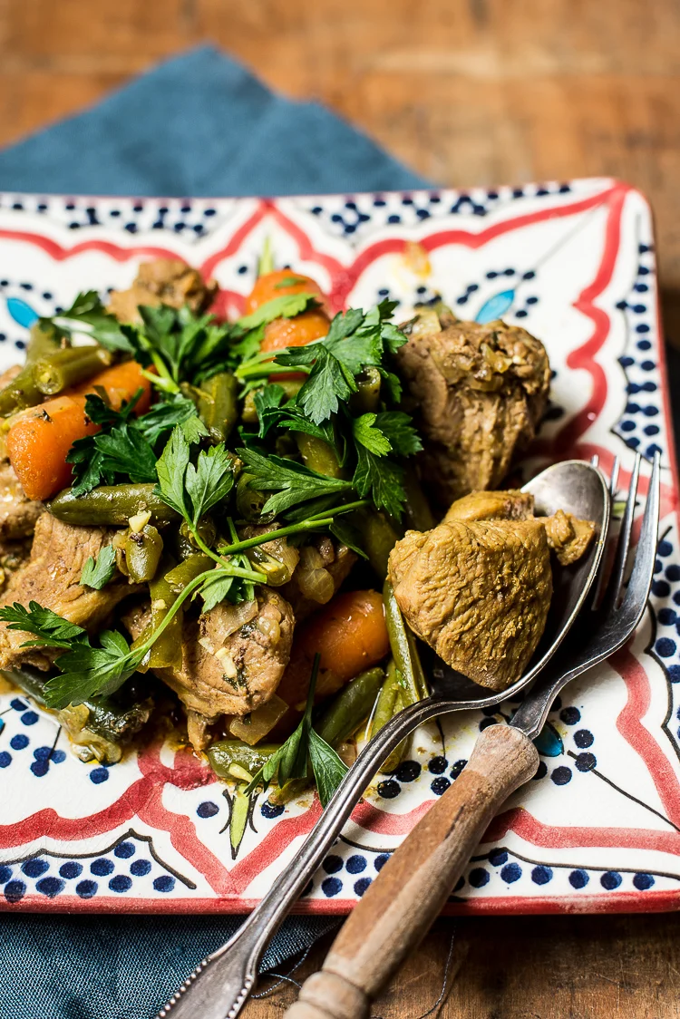 Marokkaanse lamsstoof uit 'Uit de keuken van Fatima' 3 Marokkaanse lamsstoof