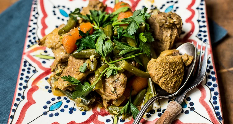 Marokkaanse lamsstoof uit 'Uit de keuken van Fatima' 1 Marokkaanse lamsstoof