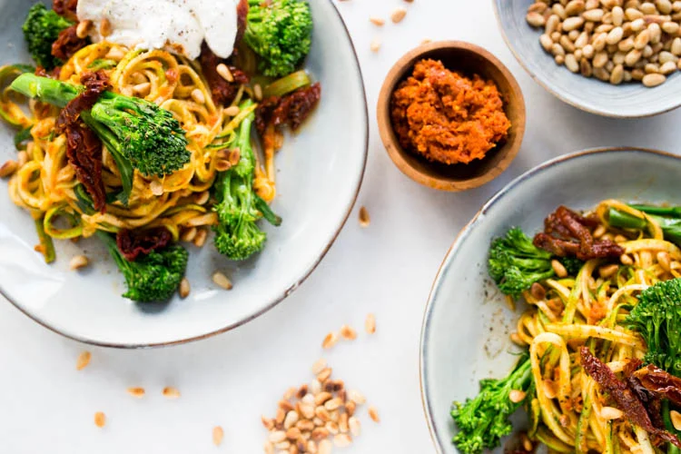 Courgetti met rode pesto en gebakken bimi 15 CourgetteRodePestoBimi