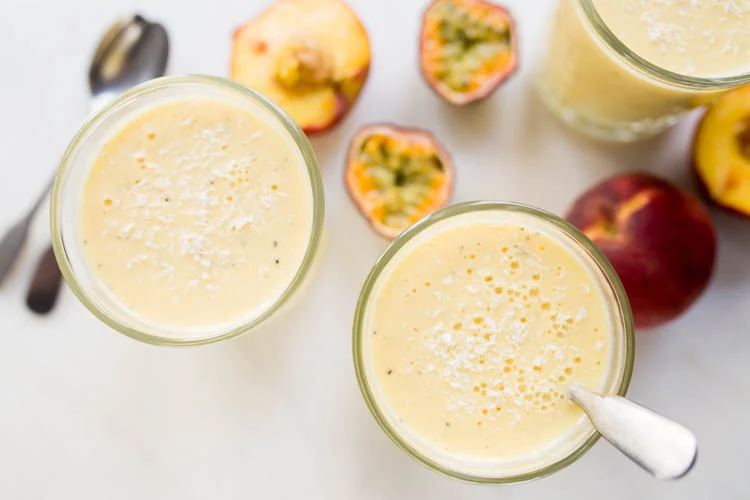 Yoghurt smoothie met passievrucht, mango en perzik 32 YoghurtSmoothiePassievruchtPerzik FI