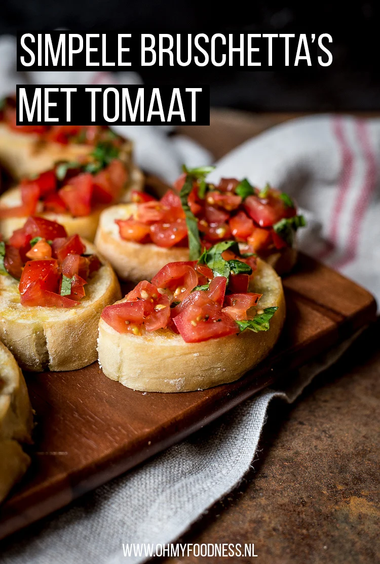 Mijn simpele bruschetta's met tomaat 2 simpele bruschettas met tomaat