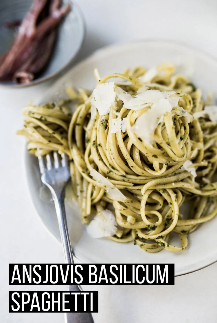 Ansjovis basilicum spaghetti 2 AnsjovisSpaghetti Pinterest