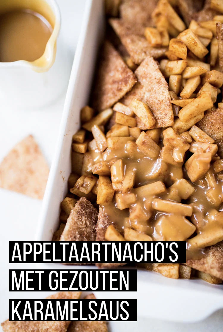 Appeltaartnacho's met gezouten karamelsaus 2 AppeltaartNachosKaramelsaus Pinterest