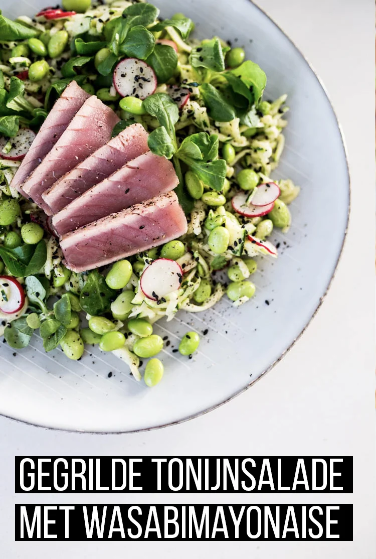 Gegrilde tonijnsalade met wasabimayonaise 2 Gegrilde Tonijnsalade Pinterest