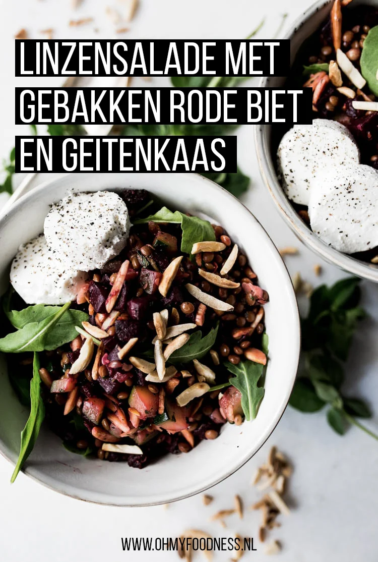 Linzensalade met gebakken rode biet en geitenkaas 2 LinzenSaladeRodeBiet Pinterest