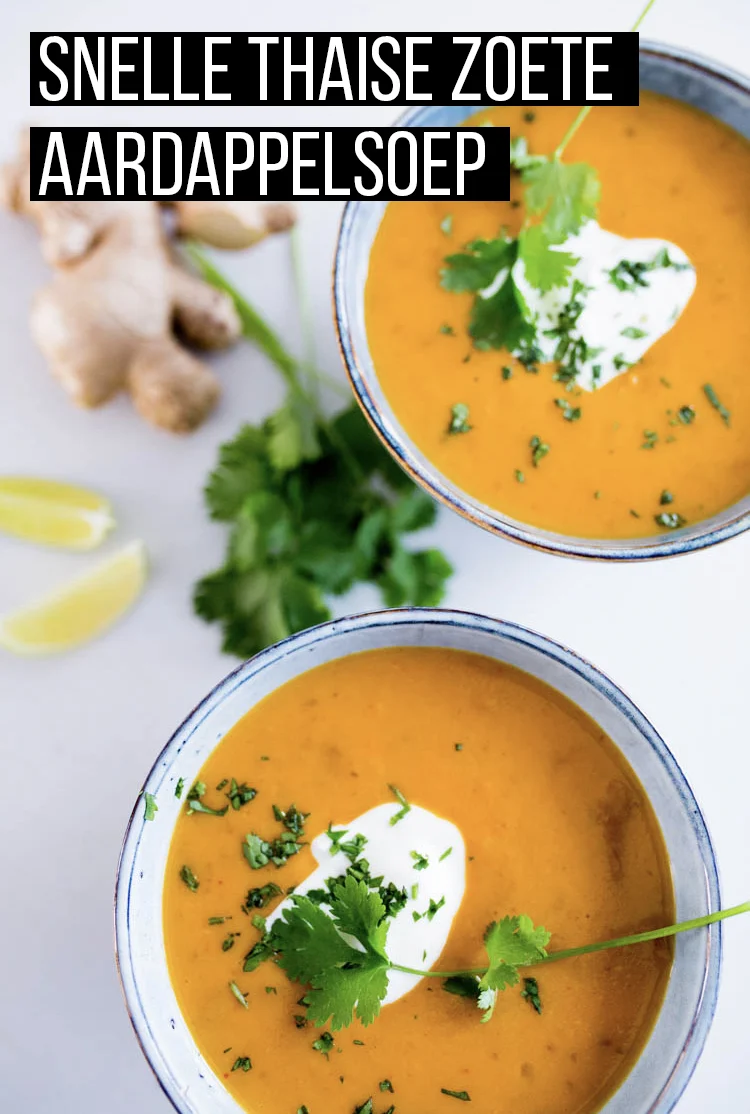 Snelle Thaise zoete aardappelsoep 2 SnelleThaiseZoeteAardappelsoep Pinterest