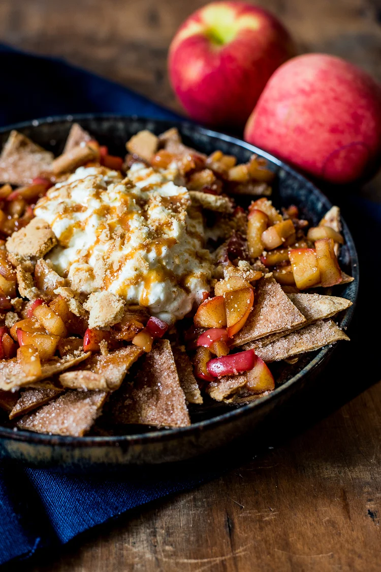 Fastfood Friday: Appeltaartnacho's met vanilleslagroom 2 Appeltaartnacho's