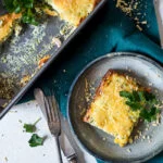 Omelet uit de oven met prei en spek