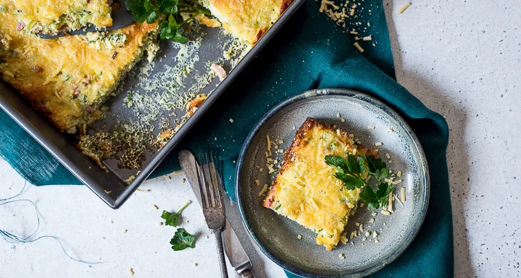 Omelet uit de oven met prei en spek 4 Omelet uit de oven met prei en spek