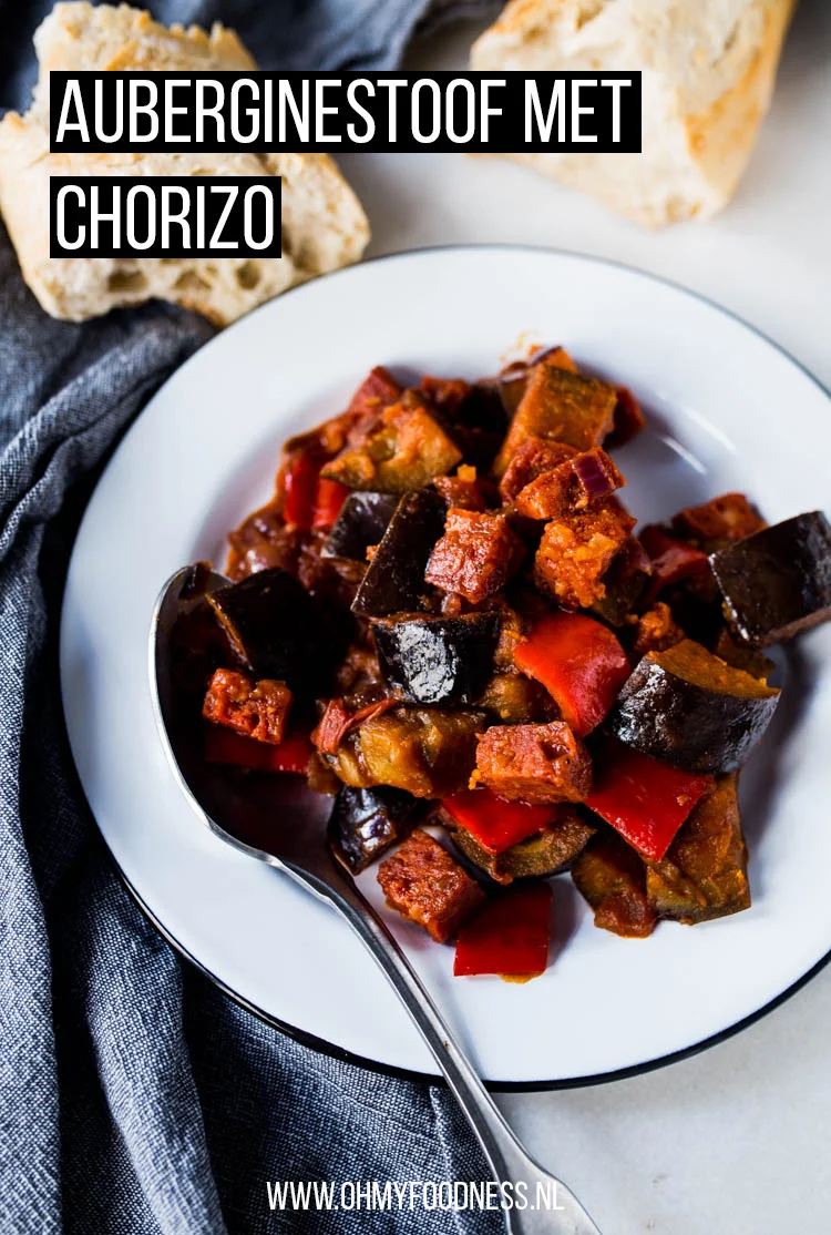Auberginestoof met Chorizo 2 Auberginestoof met chorizo