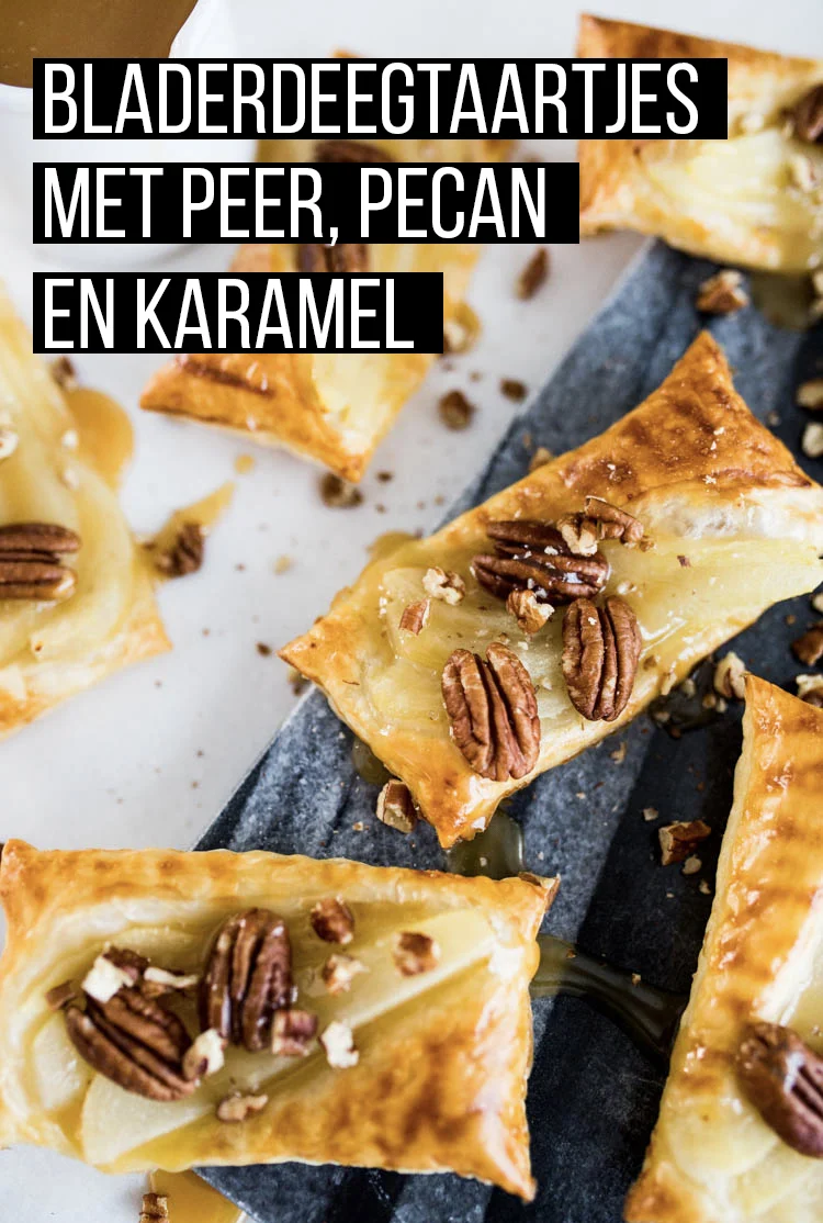 Bladerdeegtaartjes met peer, pecan en karamel 3 BladerdeegtaartjesPeerPecanKaramel Pinterest