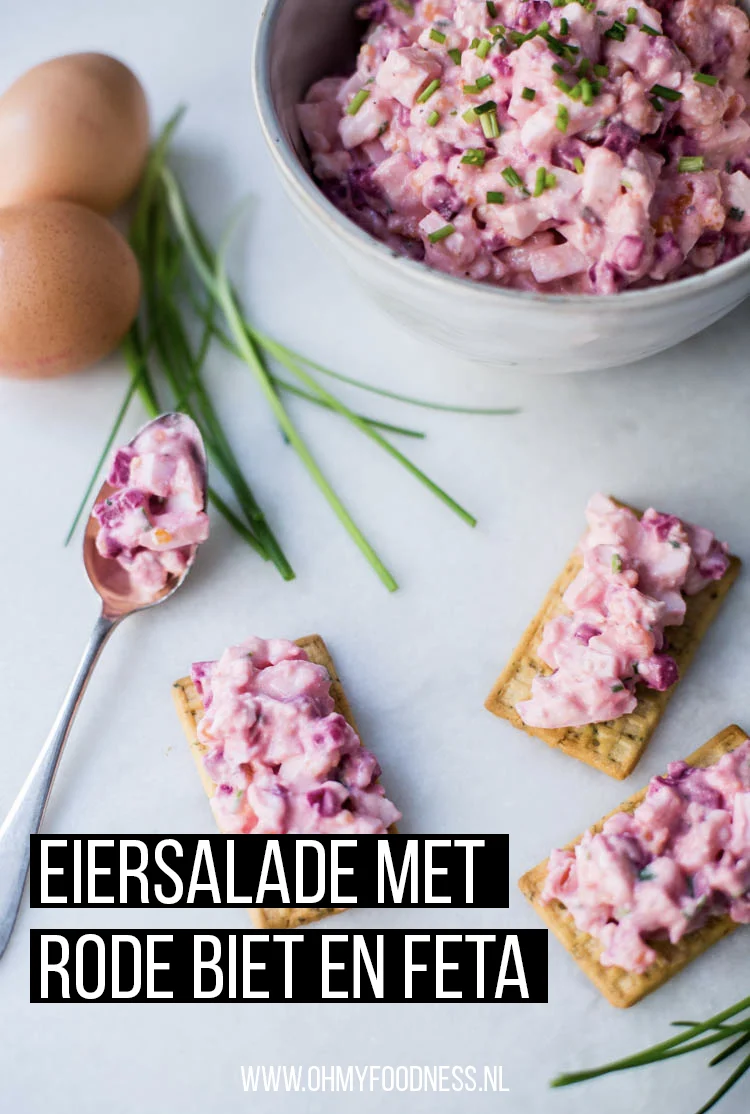 Eiersalade met rode biet en feta 2 Eiersalade met Biet en Feta Pinterest