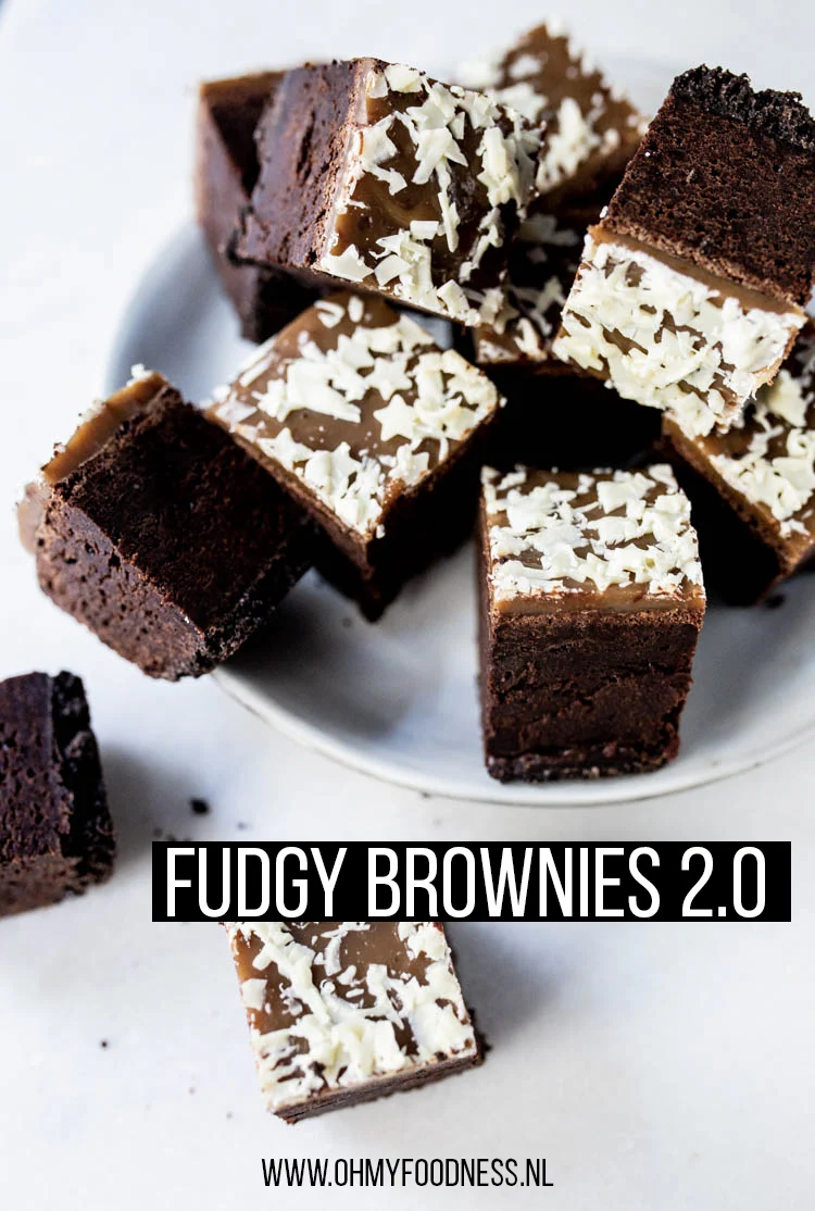 Fudgy brownies 2.0 met Oreo en karamel 2 FudgyBrownies2.0 Pinterest