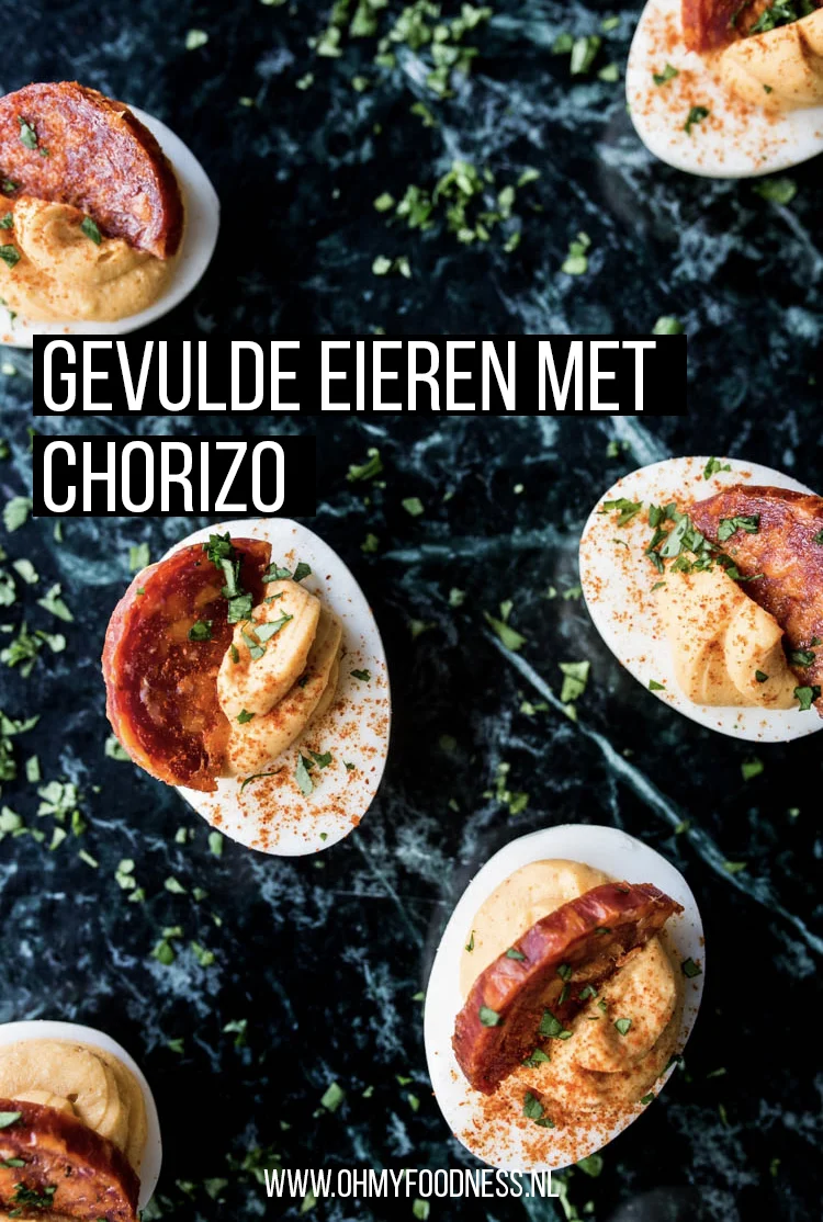 Gevulde eieren met chorizo 2 GevuldeEierenChorizo Pinterest