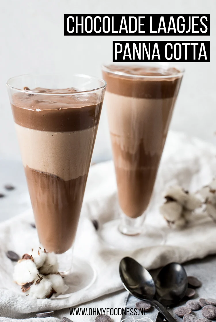 Chocolade laagjes panna cotta 12 Chocolade laagjes panna cotta