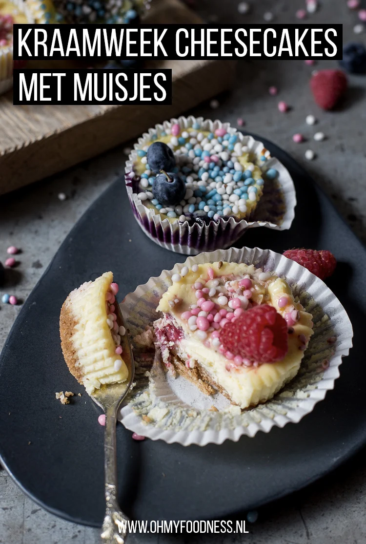 Fastfood Friday: Kraamweek cheesecakes met muisjes 3 Kraamweek cheesecakes met muisjes