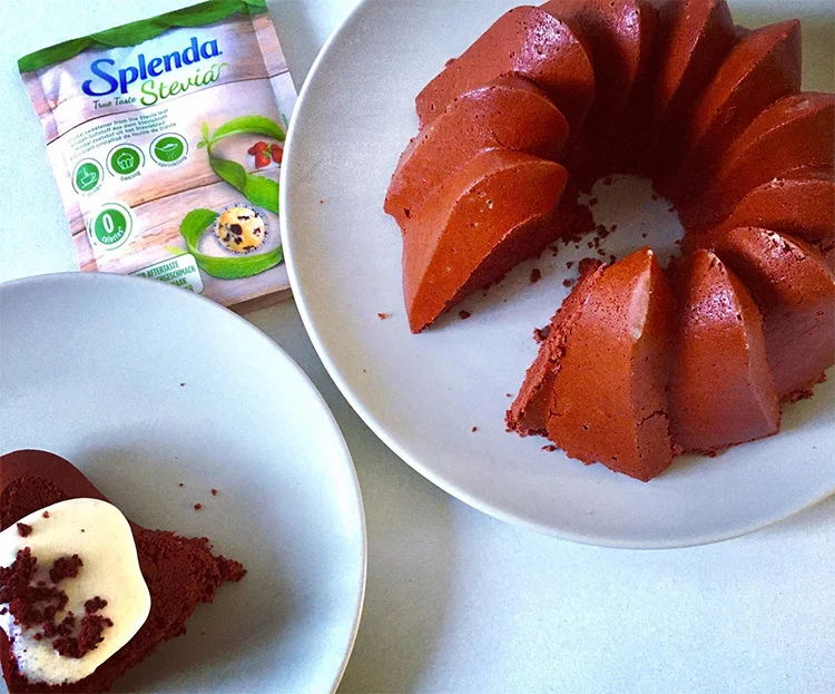 Chocolade laagjes panna cotta 5 SPLENDA Red Velvet