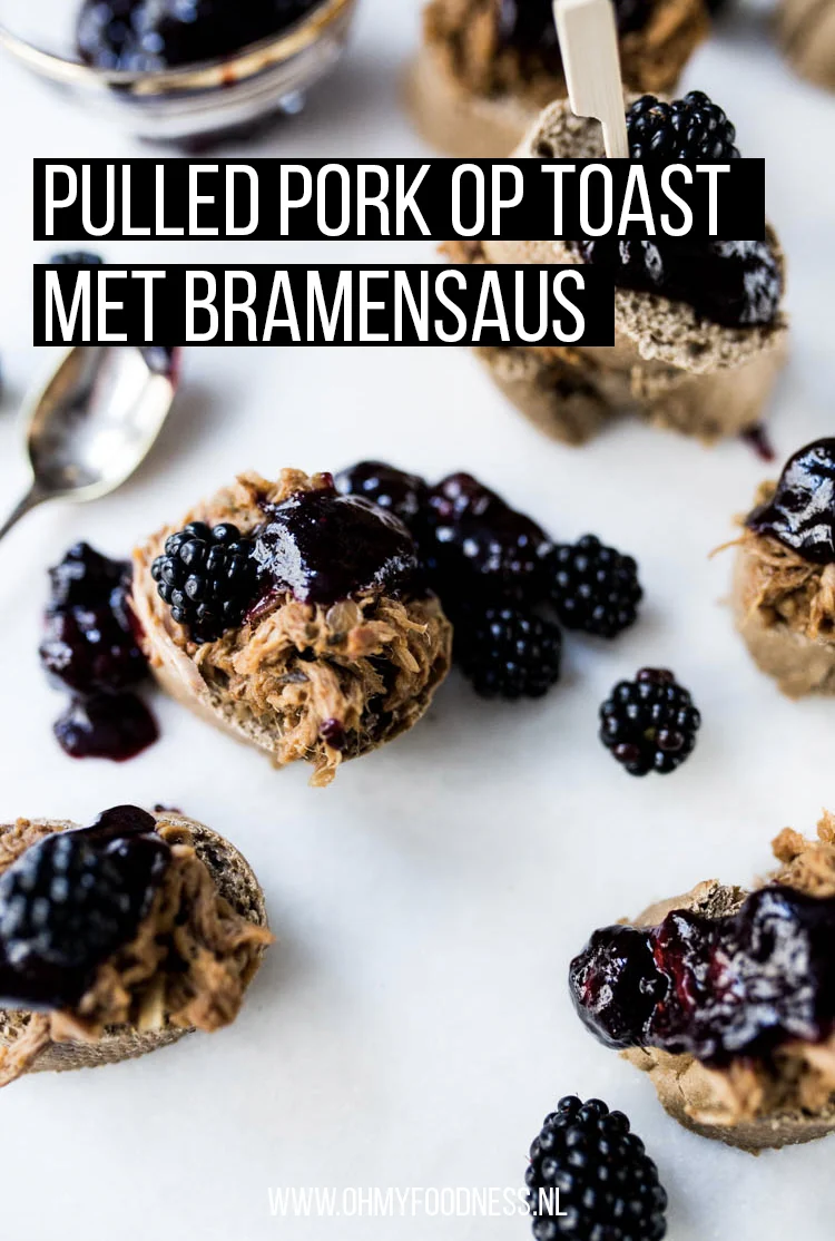 Pulled Pork op toast met bramensaus 2 PulledPorkBramensausToast ST Pinterest