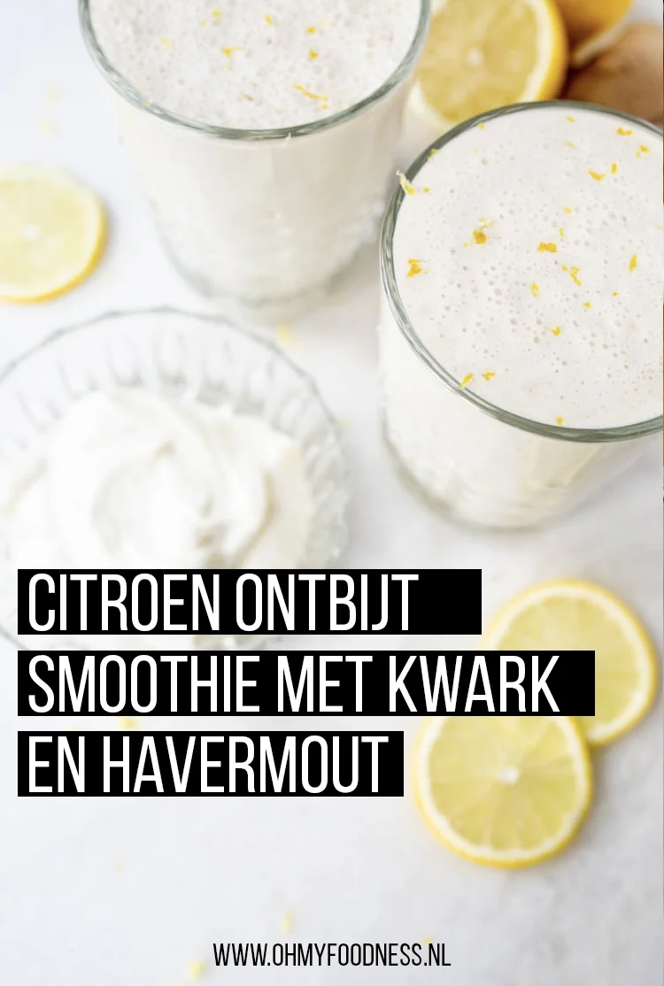 Citroen ontbijt smoothie met kwark en havermout 2 CitroenKwarkOntbijtSmoothie Pinterest