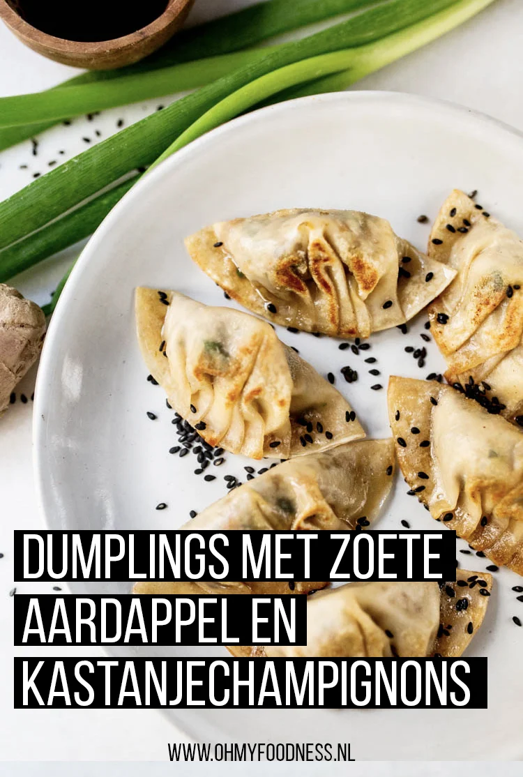 Dumplings met zoete aardappel en kastanjechampignons 2 DumplingsZoeteaardappelChampignons Pinterest