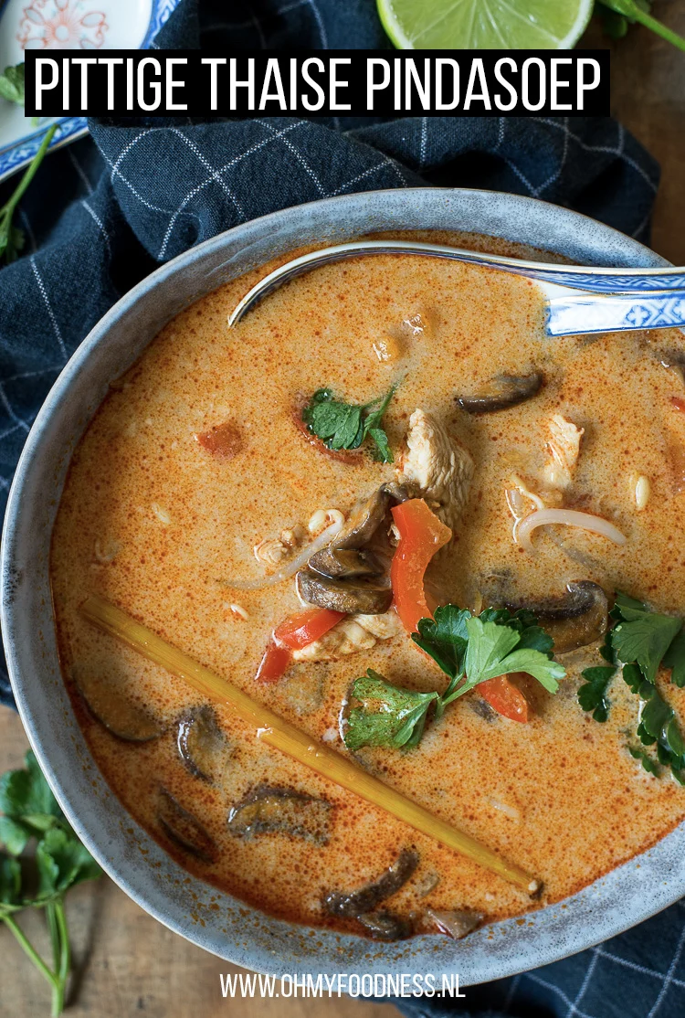 Pittige Thaise pindasoep 3 Pittige Thaise pindasoep