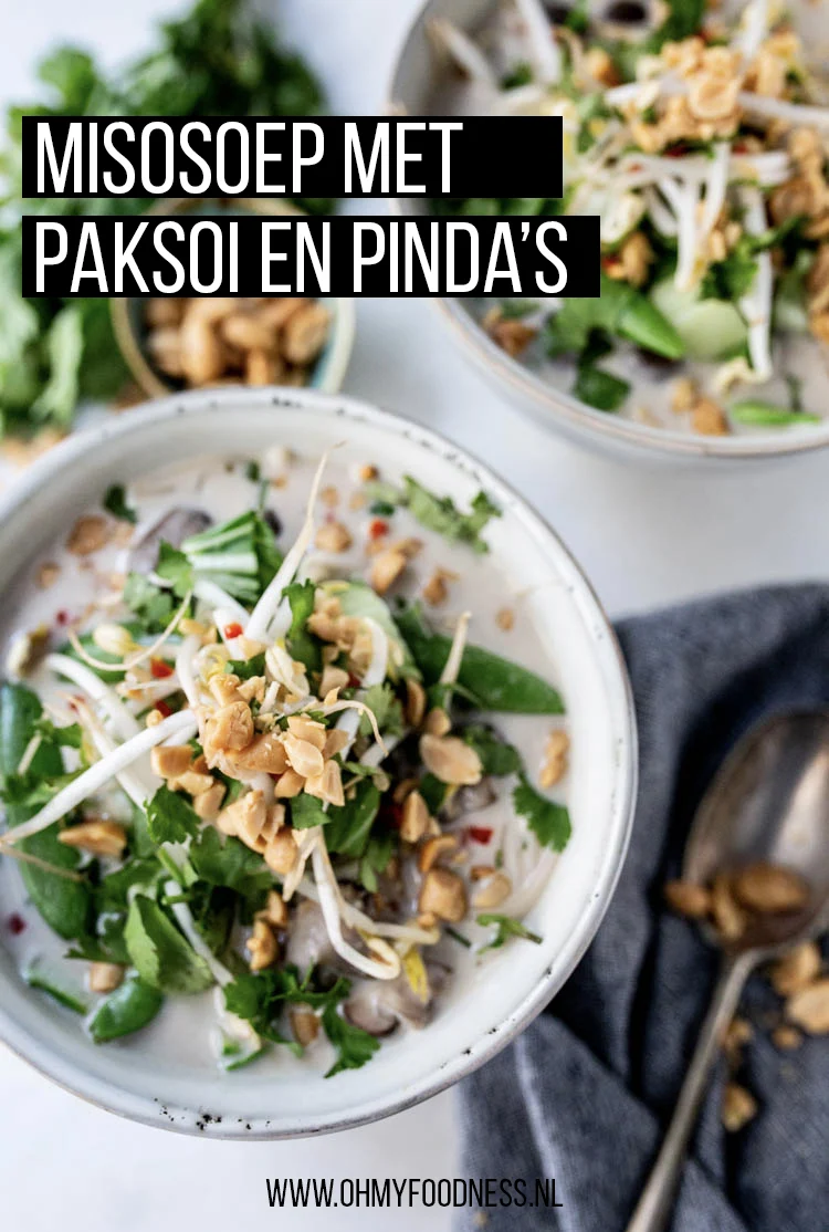 Misosoep met paksoi en pinda's 3 MisosoepPaksoiPindas Pinterest