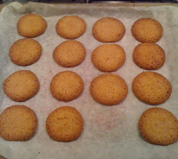 Knapperige kaneelkoekjes 5 knapperige kaneelkoekjes oud