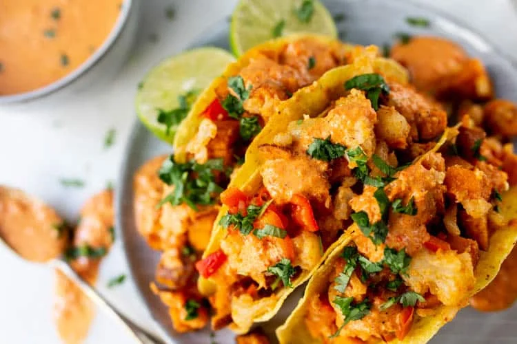 Taco's met Zoete Aardappel, Bloemkool en Paprikasaus 69 TacosZoeteAardappelPaprika FI
