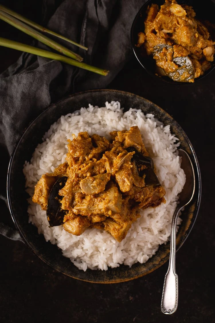 Vegan Rendang Jackfruit 1 Vegetarische rendang van jackfruit