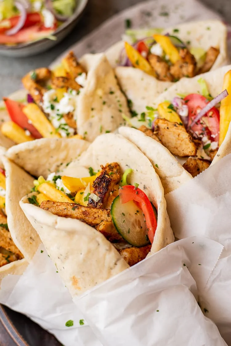 Pita Gyros met friet 3 Pita gyros