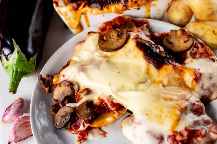 Vegetarische Moussaka met Kastanjechampignons 35 VegetarischeMoussaka FI