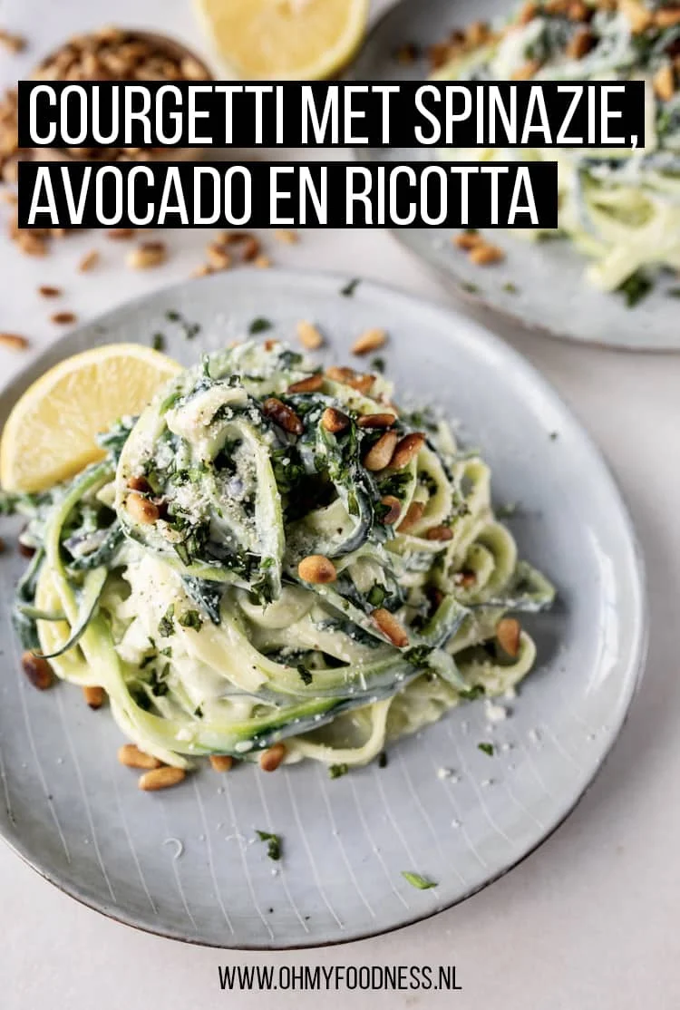 Courgetti met Spinazie, Avocado en Ricotta 3 CourgettiSpinazieRicottaAvocado Pinterest 2