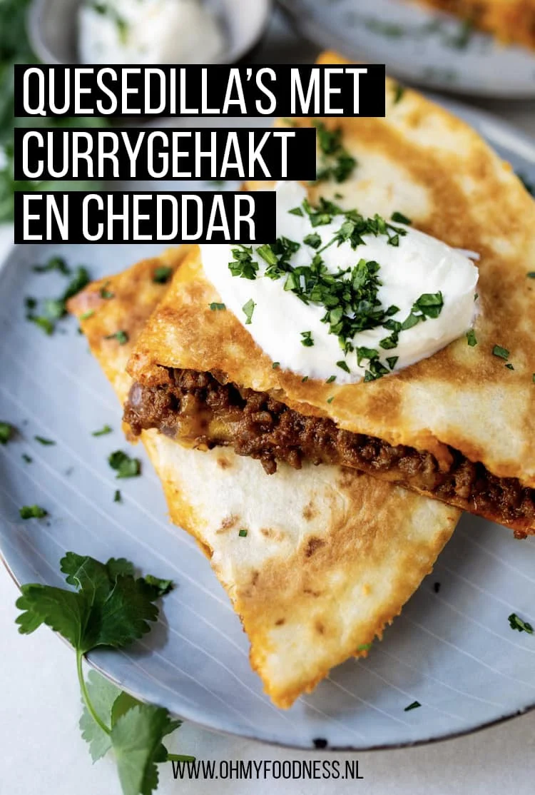Quesedilla's met Currygehakt en Cheddar 3 QuesedillasCheddarCurrygehakt Pinterest