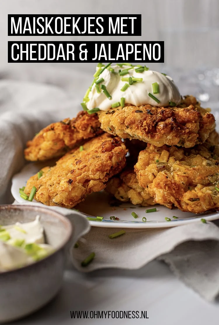 Fastfood Friday: Maiskoekjes met cheddar en jalapeño 3 Maiskoekjes met cheddar en jalapeno