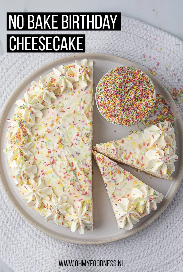 Fastfood Friday: No bake Birthday cheesecake 5 No bake Birthday Cheesecake