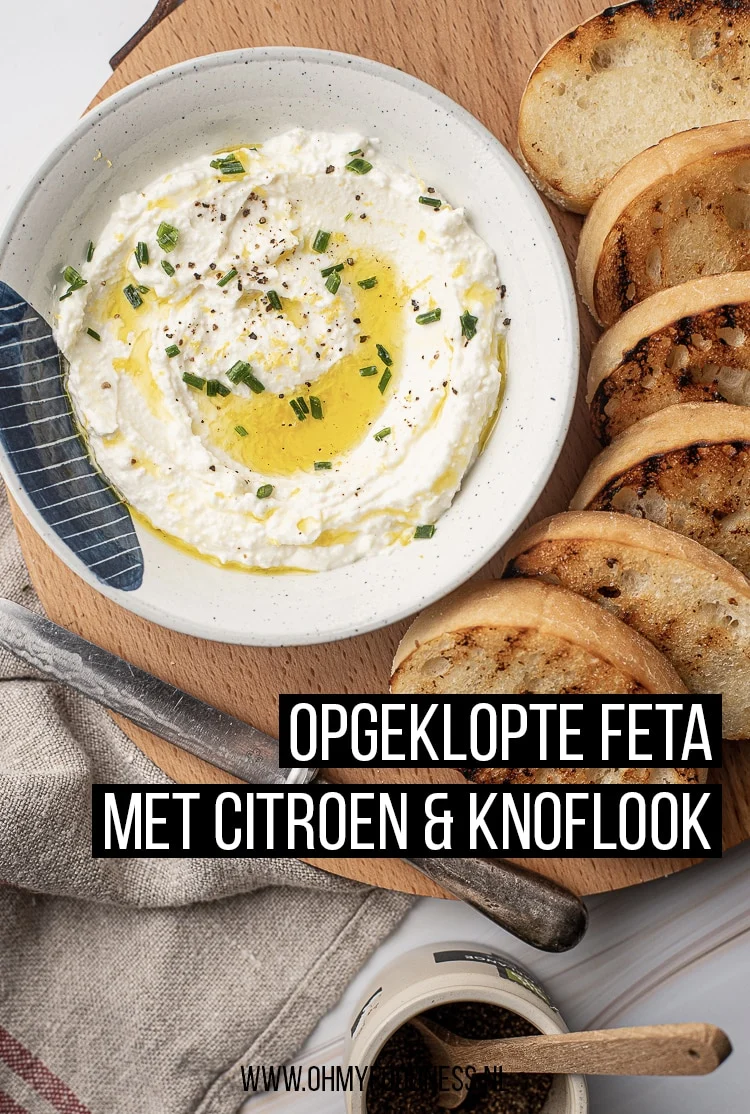 Opgeklopte feta met citroen en knoflook 3 Opgeklopte feta met citroen en knoflook