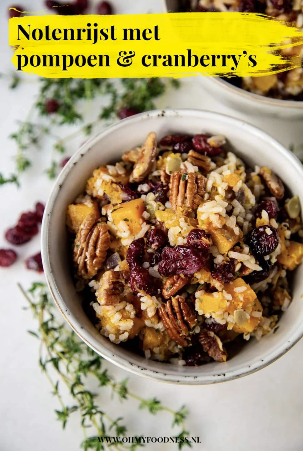 Notenrijst met Pompoen en Cranberry's 3 Notenrijst met Pompoen en Cranberrys Pinterest
