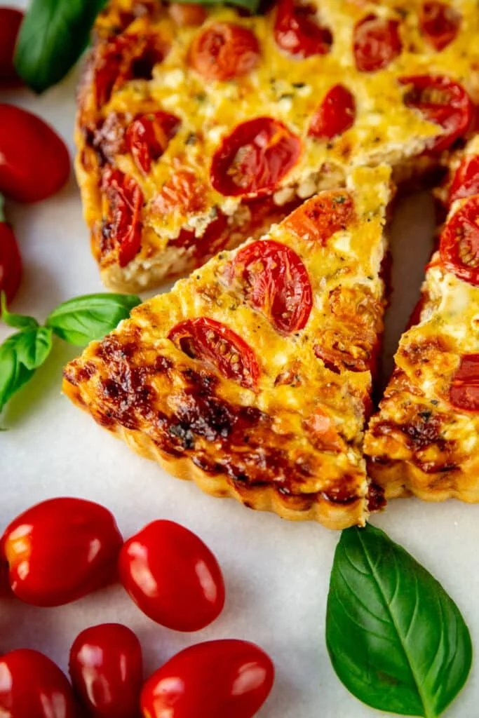 Tomatentaartje met Cottage Cheese 18 Quiche met Cherrytomaatjes en Cottage Cheese ST